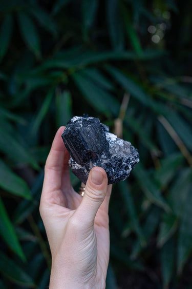 Black Tourmaline on Matrix